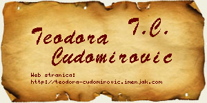 Teodora Čudomirović vizit kartica
